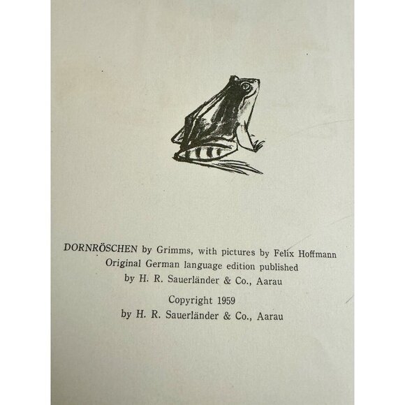 Book The Sleeping Beauty Felix Hoffman Hardback Japanese 1963 Brothers Grimm 11” - Picture 10 of 16